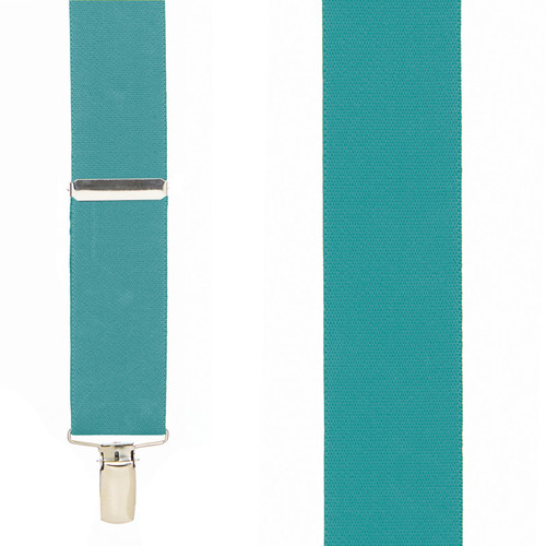 Teal Suspenders - 1.5 Inch CLIP | SuspenderStore