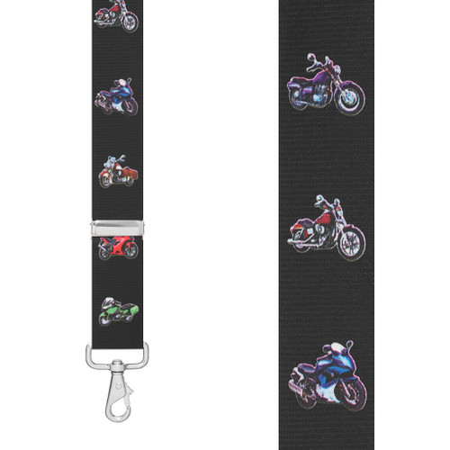 MOTORCYCLE 1.5 Inch Trigger Snap Suspenders | SuspenderStore