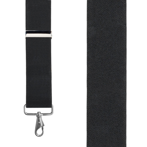 BLACK 2 Inch Suspenders - Trigger Snap|SuspenderStore