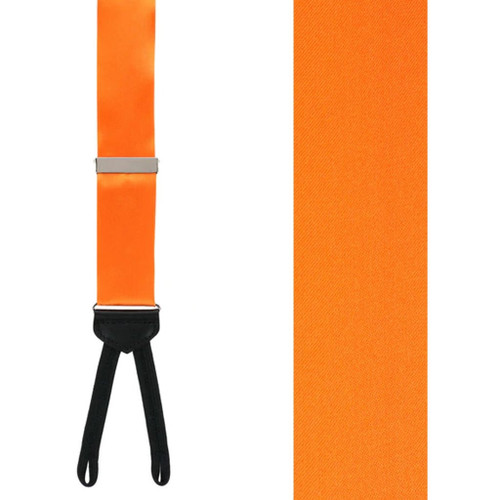 PUMPKIN Silk Suspenders - Runner End | SuspenderStore