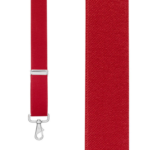 RED 1.5 Inch Suspenders - Trigger Snap|SuspenderStore