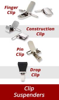 2 Big Heavy-Duty Suspender Clips With Heavy Weight Metal Jaw Without  Plastic PVC Teeth: Nickel Color 