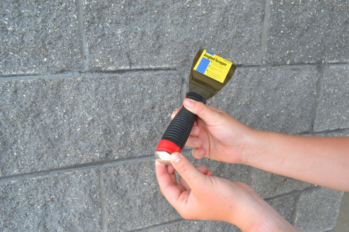 Angled Scraper for scraping off wasp and hornet nests.