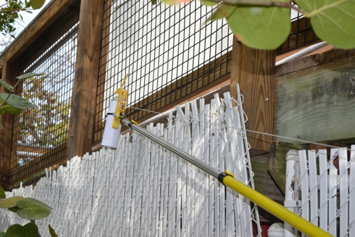 Spray virtually any aerosol from the end of an extension pole