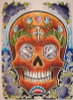 Opie Ortiz Orange Skull Tattoo Canvas Art Print