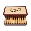 Piano upright wood jewelry box. 
