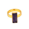 Amethyst gold plated ring size 7.