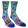 Merge4 Crew Socks - Disco Kitty - Liana Kitchel