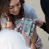 Leopard print crossbody see thru phone carrier. 
