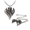 Alchemy Gothic - P839 - Bat Darken Heart Pendant Locket