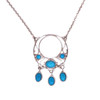 Blue Turquoise sterling silver necklace. 