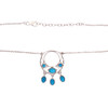 Blue Turquoise sterling silver necklace showing clasp. 