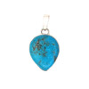 Kingman Turquoise teardrop silver pendant. 