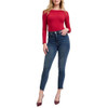 Judy Blue High Waist Tummy Control Step Hem Skinny Jeans - front view