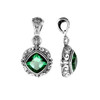 Green Quartz sterling silver pendant. 