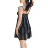 Angie Clothing Smocked Bodice Tie Front Tiered Short Dress - back view