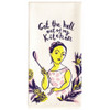 Blue Q Kitchen Dish Towel - Get The Hell Out Of My Kitchen 