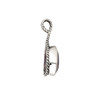 Side view of Lavender Quartz sterling silver pendant. 