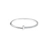B. Tiff Unisson bangle bracelet with silver high polish finish. 
