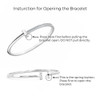 Instructions how to open clasp on bracelet. 