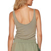POL Clothing Scoop Ribbed Knit Tank Top - Dried Basil - back view