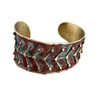 Anju Jewelry Brass Patina Bracelet - BP415 - Rustic Blue Arrows