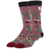 Oooh Yeah Men's Socks - Cloud Wine - front view
