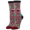 Oooh Yeah Women's Socks - On Cloud Wine - front view