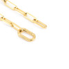 Jemma 18k Gold paperclip link bracelet close-up view. 