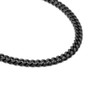 B.Tiff 8mm black flat Cuban link chain 18" necklace.