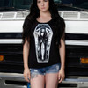 Black Market Art Company Women's Tee Shirt - Mistress Vira by Rose Demon - model view
