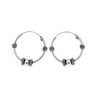 20mm Bali-style hinged sterling silver hoops.