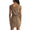 Z Supply Keegan Slub Jersey Mini Dress - Iced Coffee - back view