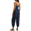 Z Supply Santos Gauze Jumpsuit - Indigo Blue - back view