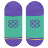Merge4 - Women's No Show Socks - Rainbow Flower by Bad Otis Link - bottom view