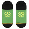 Merge4 - Women's No Show Socks - Sublime Sun Green - bottom view