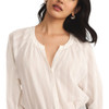 Z Supply Wren Button Up Top - White - neckline view