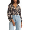 Z Supply Wren Ari Floral Button Up Top - Parchment