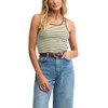 Z Supply Classic Striped Scoop Tank Top - Fern Green 