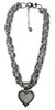 Lost and Found Costume Jewelry - Pave Heart Pendant Necklace 