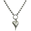 Lizou Heart Pendant Necklace - single strand view