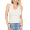 Nostalgia Clothes - Scoop Neck Rib Tank Top - Oatmeal Gray Heather 