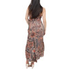 Nostalgia Clothes - Hi-Low Hem Maxi Dress - Paisley Print - back view