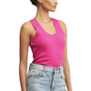 Z Supply Sirena Rib Tank Top - Island Pink - side view