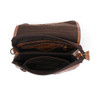 BedStu Ziggy Rowan Teak crossbody purse inside view. 