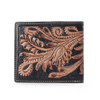 Black Bronzer men's leather embossed wallet by Myra Bags backside view. 