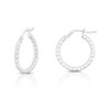 Oval bead hoop earrings 15mm.   Oval bead hoop earrings 15mm.