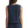 Z Supply Solace V-Neck Jersey Tank Vest - Indigo - back view