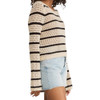 Z Supply Kit Stripe Cropped Sweater - Sea Salt - side view