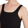 Lysse Avril Sculpting Tank - Black - neckline view